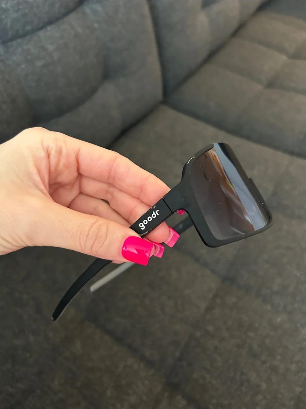 goodr Black Shield-Style Sunglasses - Black
